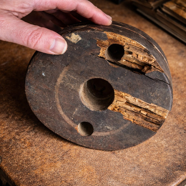 Forme à chapeau de modiste / chapelier – Ancienne forme en bois