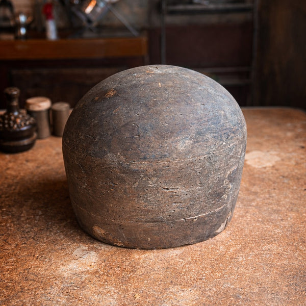 Forme à chapeau de modiste / chapelier – Ancienne forme en bois