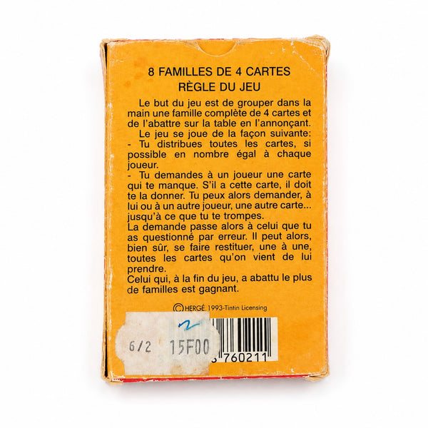 Jeu de 7 familles Tintin – jeu de cartes vintage complet (1993)