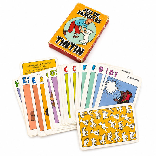 Jeu de 7 familles Tintin – jeu de cartes vintage complet (1993)