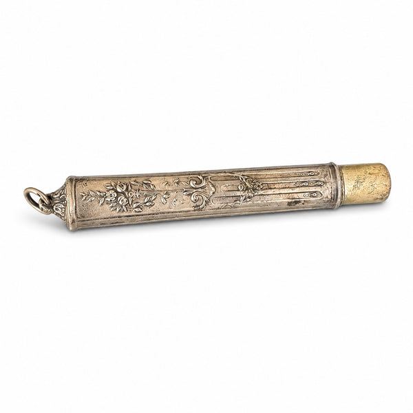Nécessaire d’écriture ancien avec sceau en métal argenté dans son coffret