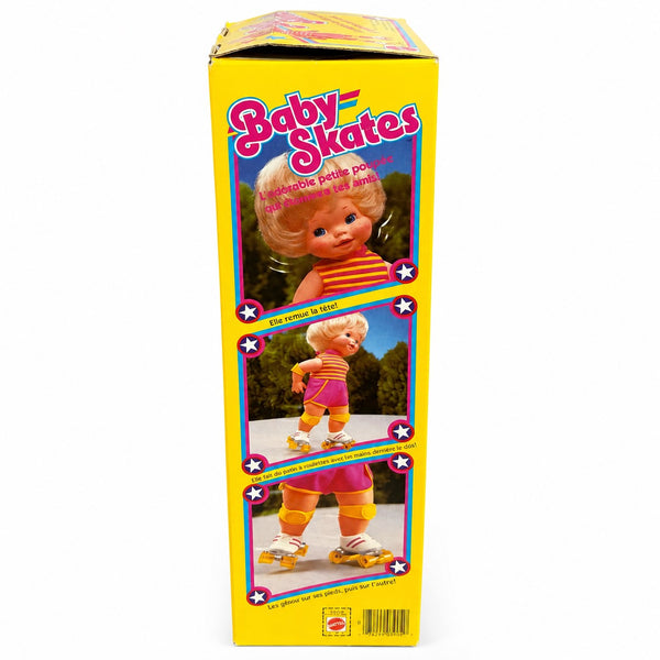 Baby Skates Mattel 1982 – poupée à rollers mécanique avec boîte d’origine et notice