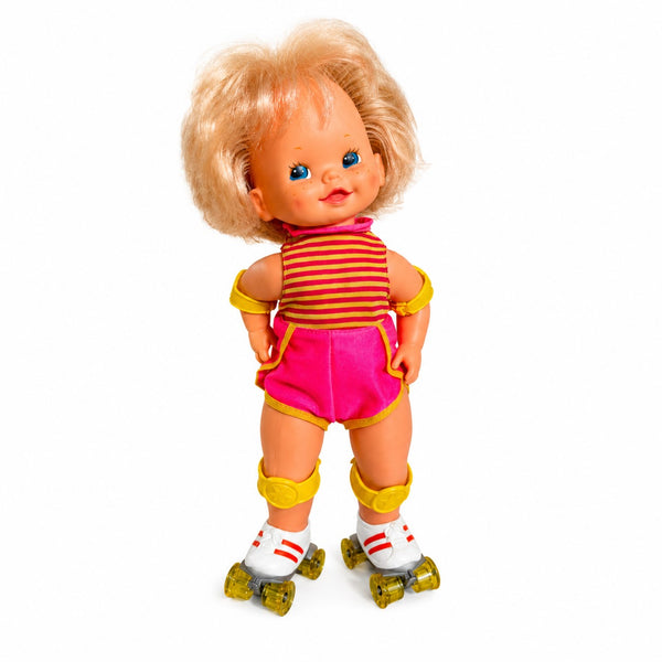 Baby Skates Mattel 1982 – poupée à rollers mécanique avec boîte d’origine et notice