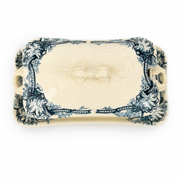 Saucière ancienne Terre de Fer HB & Cie Choisy-le-Roi modèle style Louis XV – fin XIXe / début XXe siècle
