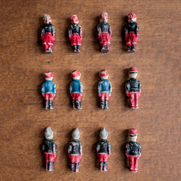 Lot de 12 soldats anciens Bon-Dufour – figurines en composition – France vers 1900