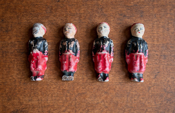 Lot de 12 soldats anciens Bon-Dufour – figurines en composition – France vers 1900