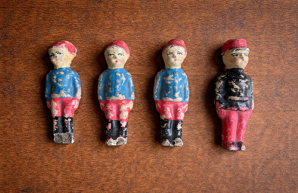 Lot de 12 soldats anciens Bon-Dufour – figurines en composition – France vers 1900