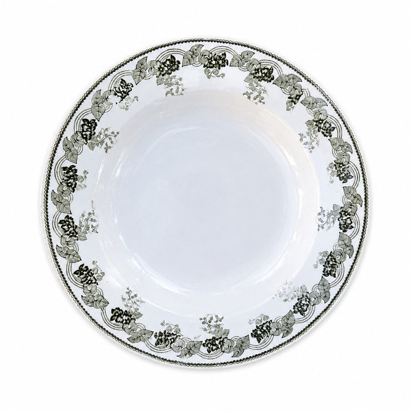 Lot de 3 assiettes creuses anciennes en faïence Violetta – Moulin des Loups & Hamage