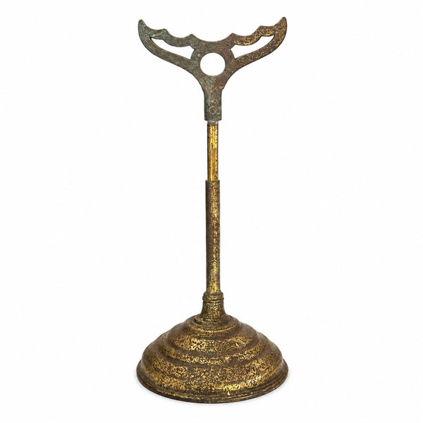 Petit présentoir de vitrine ancien Siegel en métal doré pour bijoux