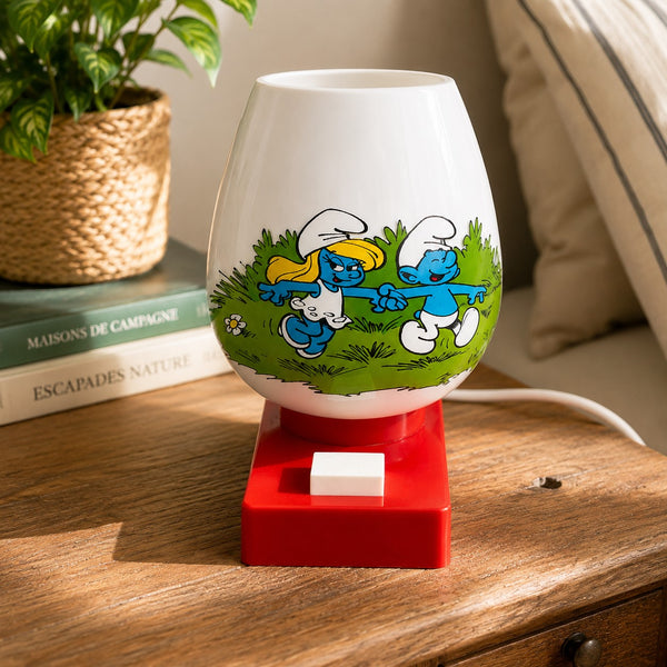 Lampe veilleuse vintage Schtroumpfs avec boîte d’origine – années 1980
