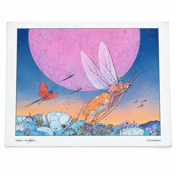 Offset lithographique « Futur Magique » n°6 — Moebius / Éditions Gentiane — 1983