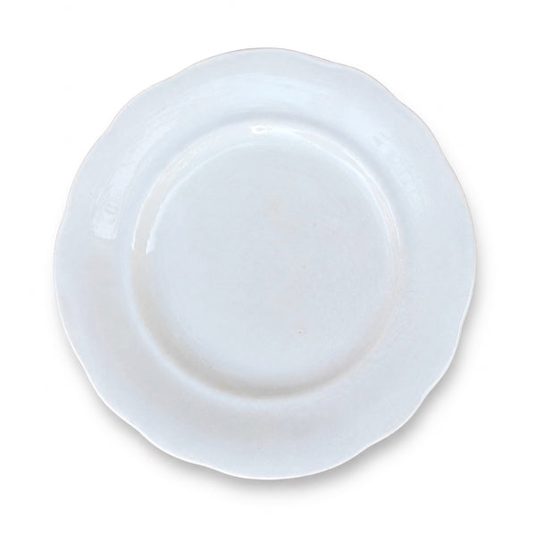 Lot de 3 anciennes assiettes à dessert Creil et Montereau en faïence blanche – 18 cm