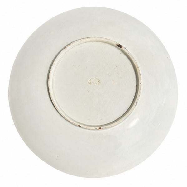 Assiette creuse ancienne japonisante à décor d'oiseau – Faïence de Creil et Montereau