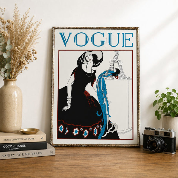 Miroir vintage Vogue – Couverture du 1er juin 1921 – Helen Dryden