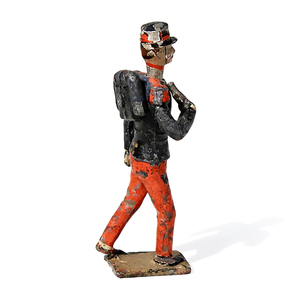 Soldat de plomb ancien CBG Mignot – Fantassin français de l’infanterie de ligne en tunique – vers 1908-1920