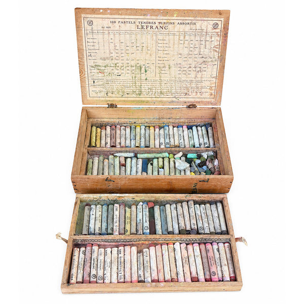 Ancienne boîte Lefranc pour pastels tendres surfins assortis – Réf. 1625