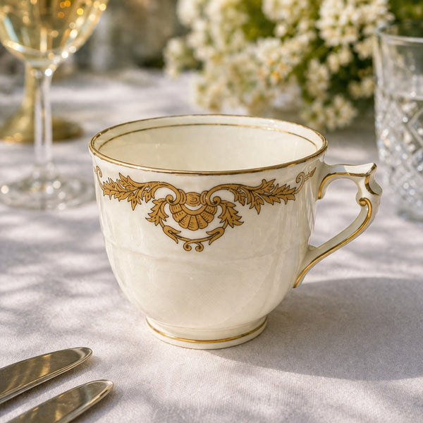Tasse à café en porcelaine de Limoges L. Bernardaud & Co – Modèle Coquille