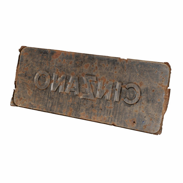 Plaque publicitaire émaillée Cinzano ancienne – Années 1950 – 75,5 cm x 30 cm