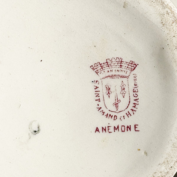 Broc de toilette ancien Saint-Amand & Hamage – modèle Anémone