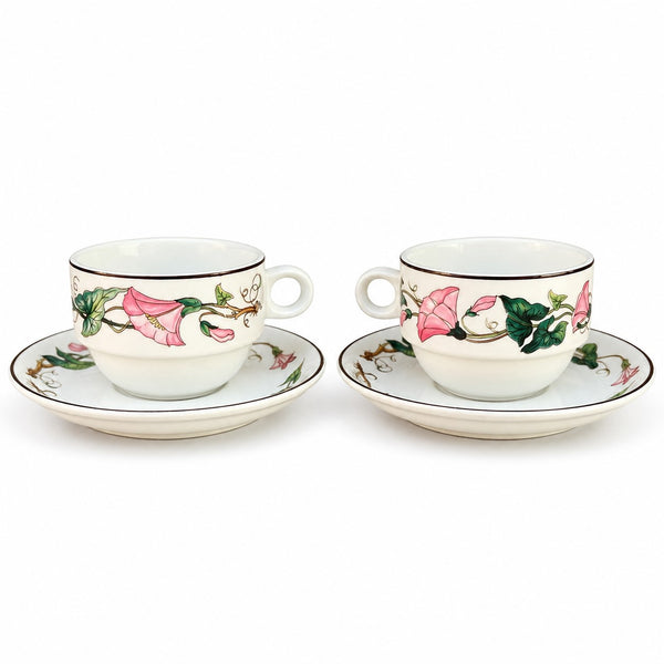 Paire de tasses à café Villeroy & Boch Palermo en VITRO-Porcelaine, décor floral