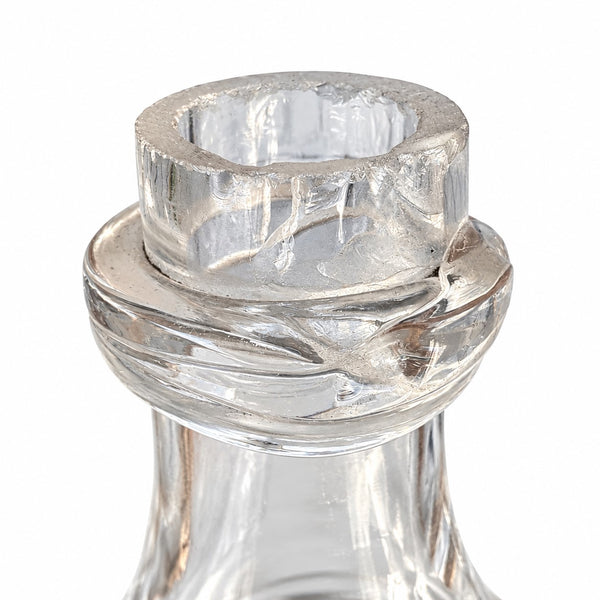 Ancien gobe-mouche en verre soufflé transparent – Fin XIXe / Début XXe siècle