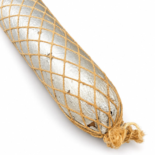 Ancien saucisson factice de charcuterie et boucherie sous filet – Objet décoratif de vitrine