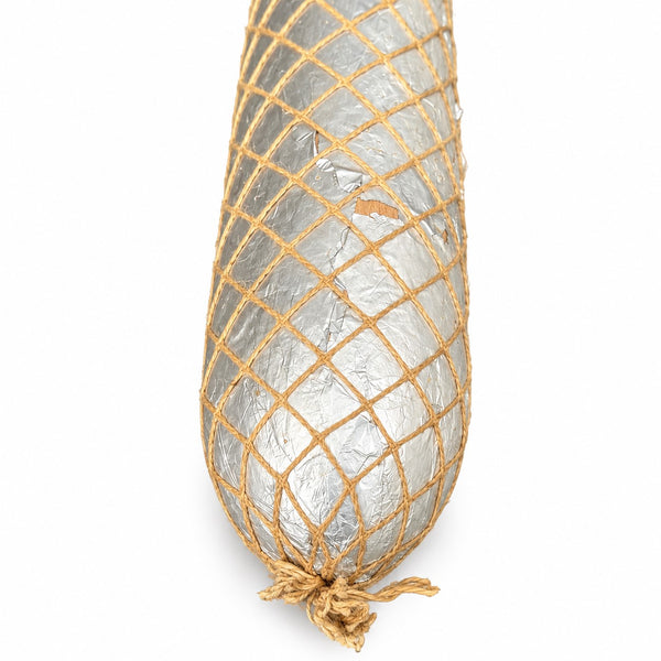 Ancien saucisson factice de charcuterie et boucherie sous filet – Objet décoratif de vitrine