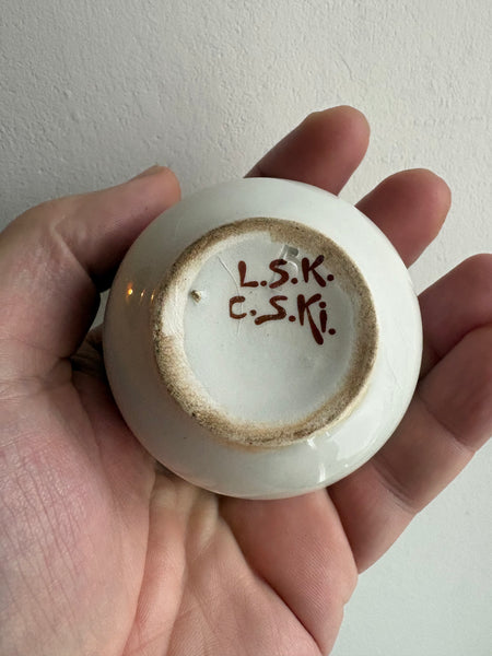 Tasse sans anse / Petit bol ancien – Publicitaire Cacao Elesca (LSK – CSKI Guitry)