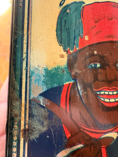 Boîte ancienne Banania en tôle lithographiée – SUCRE – 1 kilo – années 1930