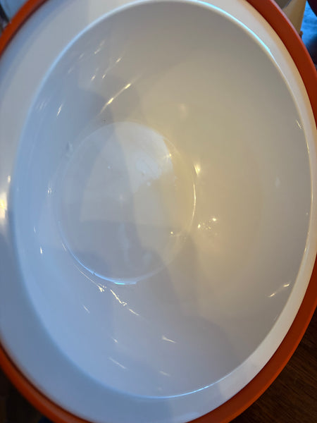 Seau à glaçons vintage boule de bowling orange édition Guillois design Lamotte