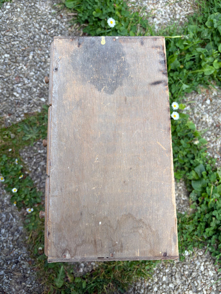 Layette d’horloger / mercerie vintage en bois et contreplaqué – meuble de métier à tiroirs