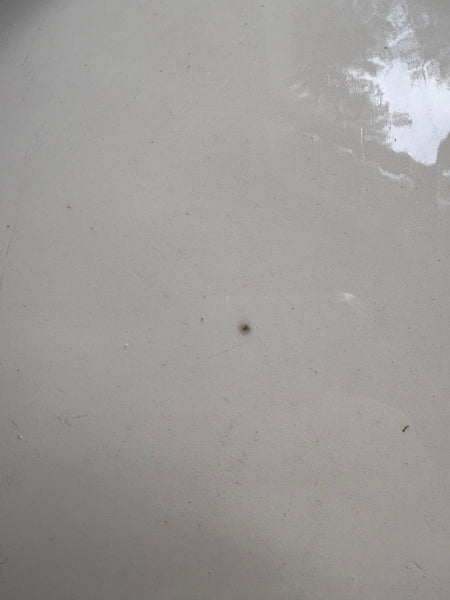 Ancien plat ovale 44 cm en faïence de Sarreguemines coloris ivoire