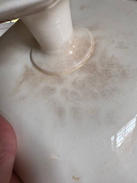 Ancien compotier en faïence anglaise Wedgwood / modèle Rustic / Faisans