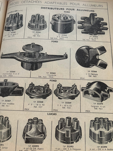 Ancien catalogue d'accessoires pour automobiles / Hardy et Augé 1952