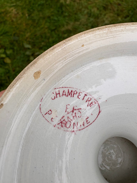 Ancien compotier en faïence de Pexonne modèle Champêtre