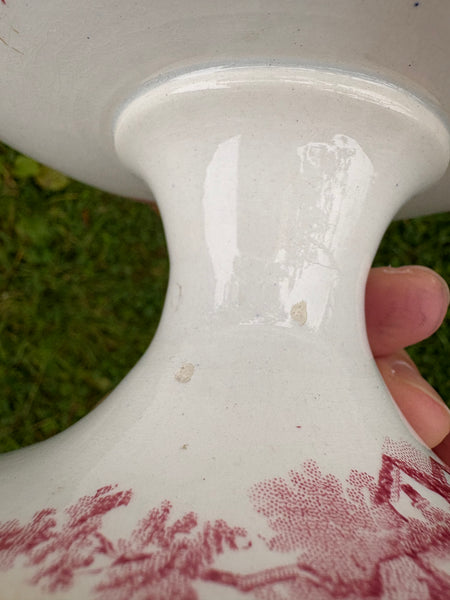 Ancien compotier en faïence de Pexonne modèle Champêtre