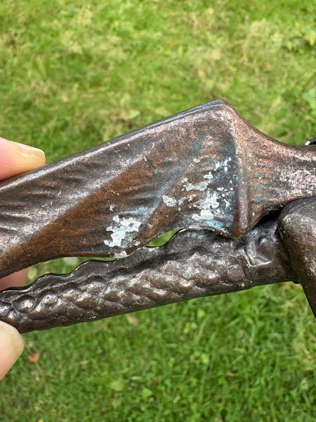 Casse-noix / noisette vintage dragon en métal / modèle ex URSS / années 1970