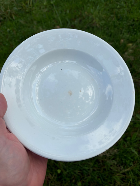 Ensemble de 6 assiettes creuses épaisses Creil et Montereau HBCM coloris blanc