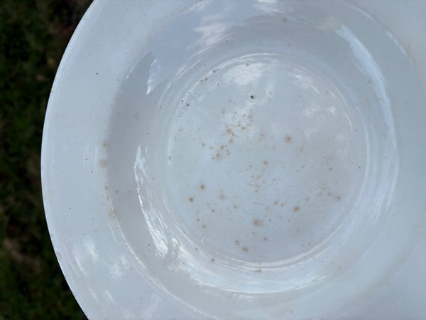 Ensemble de 6 assiettes creuses épaisses Creil et Montereau HBCM coloris blanc