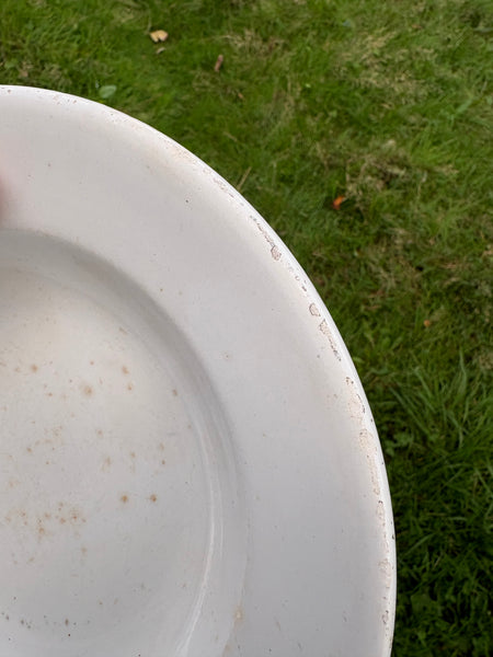 Ensemble de 6 assiettes creuses épaisses Creil et Montereau HBCM coloris blanc