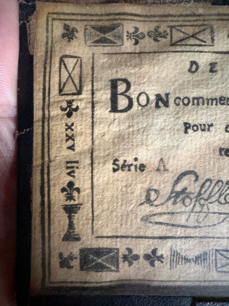 Assignat royaliste de 25 livres – Armée Catholique et Royale – Guerre de Vendée (1793-1796)