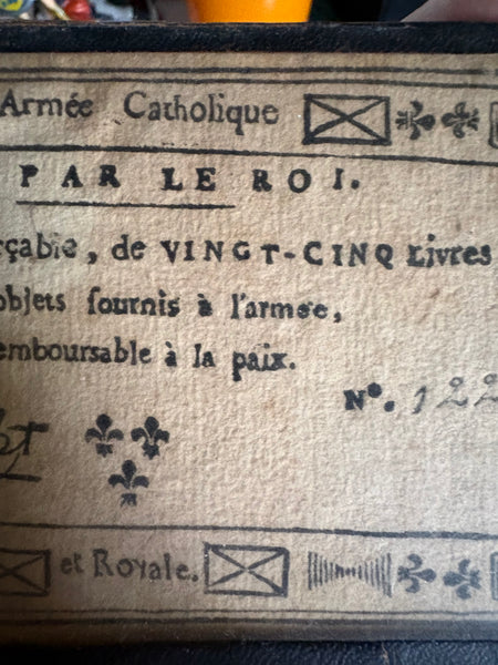 Assignat royaliste de 25 livres – Armée Catholique et Royale – Guerre de Vendée (1793-1796)