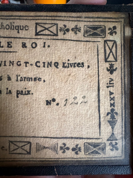 Assignat royaliste de 25 livres – Armée Catholique et Royale – Guerre de Vendée (1793-1796)