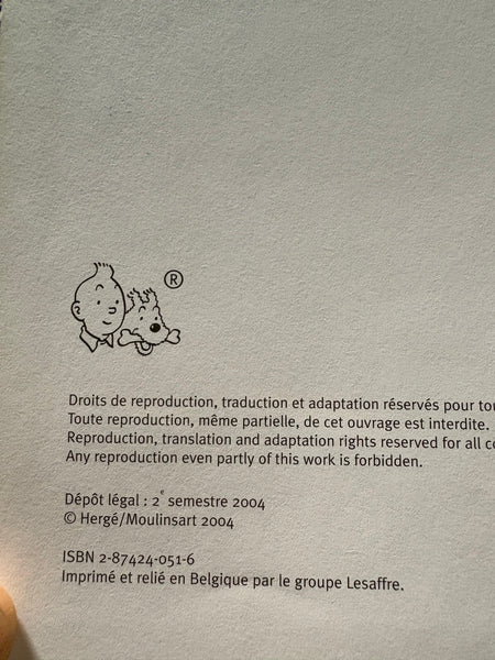 Livre  Tintin – Hergé : Les Autos – Éditions Moulinsart - EO 2004