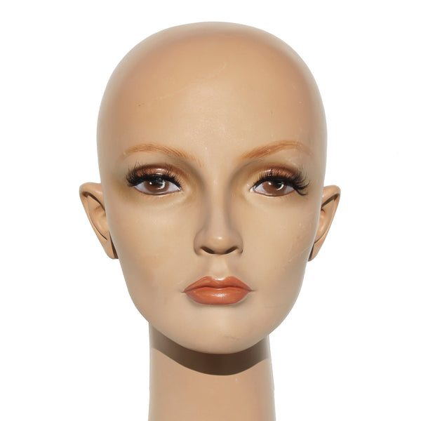 Marotte / présentoir / tête à chapeau vintage 43 cm en résine