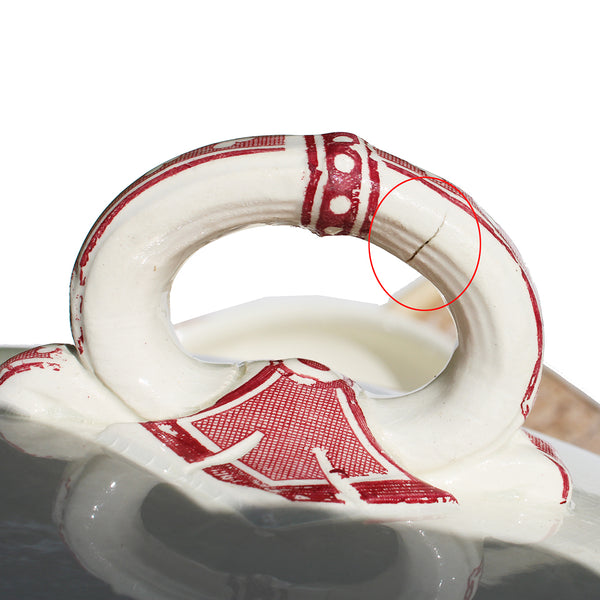 Grande soupière ancienne en faïence de Sarreguemines modèle Favori