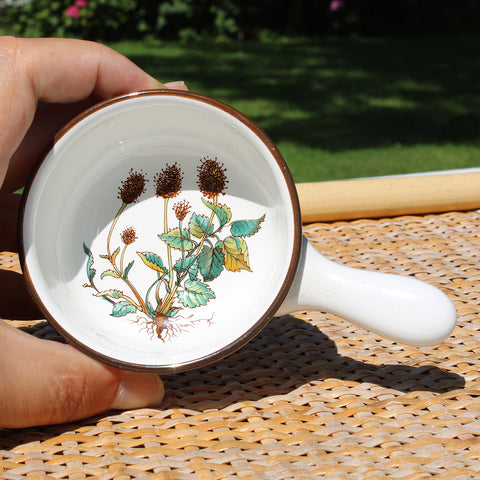 Petit poêlon 9 cm vintage en vitro porcelaine Villeroy & Boch modèle Botanica