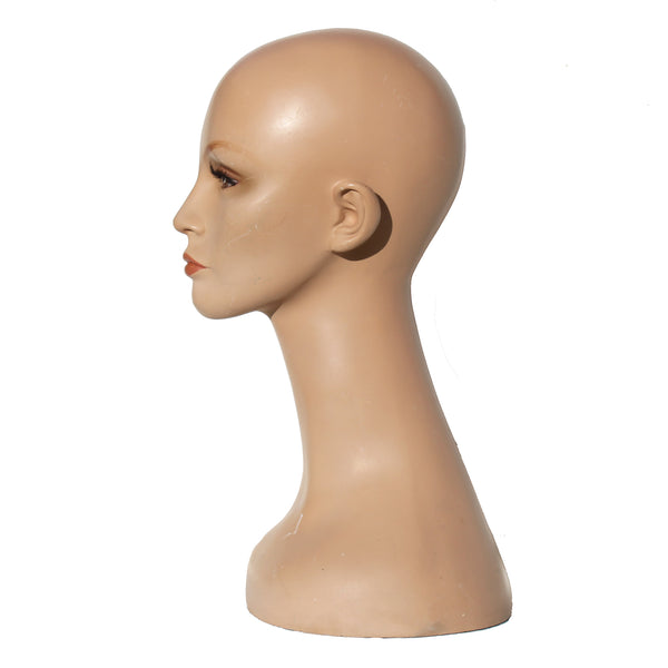 Marotte / présentoir / tête à chapeau vintage 43 cm en résine