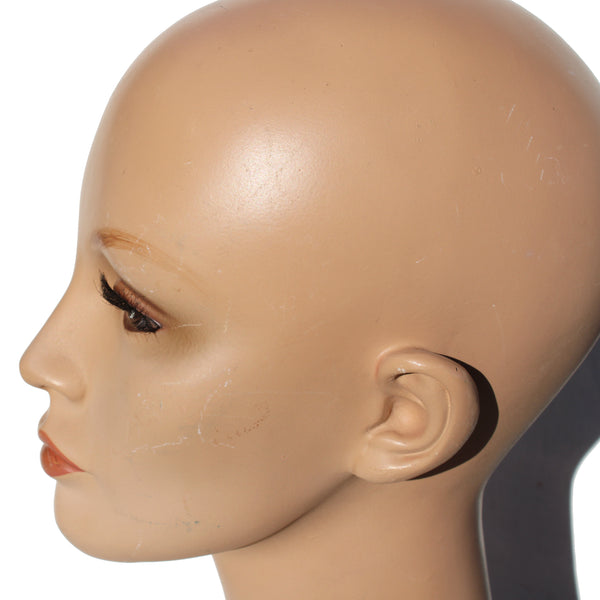 Marotte / présentoir / tête à chapeau vintage 43 cm en résine