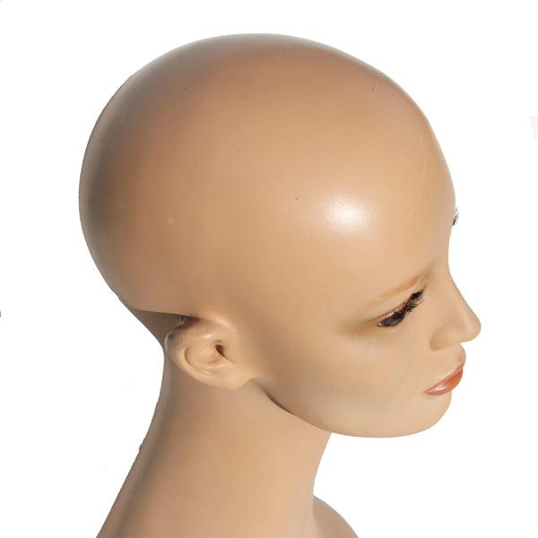 Marotte / présentoir / tête à chapeau vintage 43 cm en résine